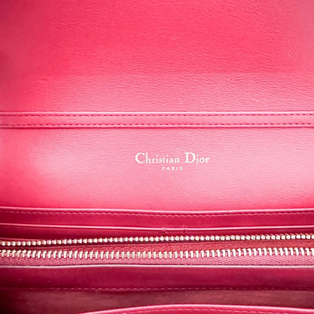 Christian Dior Patent 30 Montaigne Cherry Red Chain Crossbody Pouch Bag - Picture 7 of 10